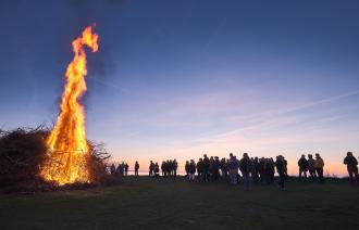 Abend mit Osterfeuer 