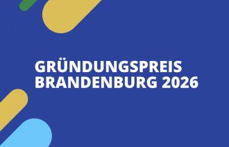 Logo des Preises auf blauem Hintergrund