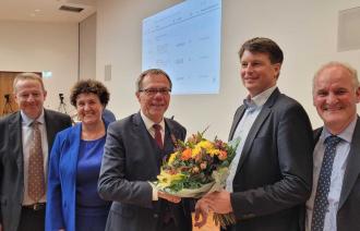 Die Beigeordneten mit dem neuen Fachbereichsleichter für Klima, Umwelt und Grünflächen, Lars Schmäh.