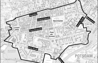 Geltungsbereich der Werbesatzung der Landeshauptstadt Potsdam, Teilbereich Innenstadt, 2. Änderung