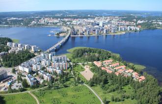 Luftbild der Stadt Jyväskylä
