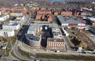 Luftbild Rote Kaserne.