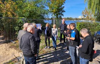 Baubeginn für den Uferweg Wasserwerk Leipziger Straße,