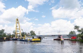 Rad- und Fußwegbrücke über den Großen Zernsee. Foto: Landeshauptstadt Potsdam/ Robert Schnabel