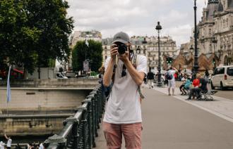 Tourist mit Kamera,