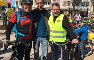 Burkhard Exner, Torsten von Einem und Jann Jakobs beim Anradeln 2016