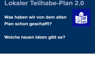 Lokaler Teilhabe-Plan 2.0 in leichter Sprache