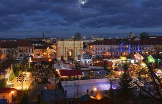 Blauer Lichterglanz in der Potsdamer Innenstadt