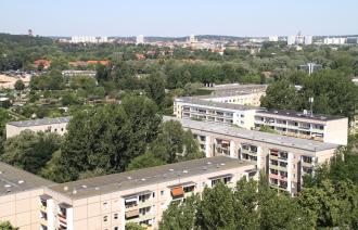 Blick über den Schlaatz zur Potsdamer Innenstadt