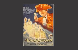 Das Bild zeigt das Plakat des Films "Münchhausen". (Bildquelle: The Gillespie Collection, Sydney)
