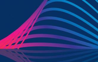 Die Grafik zeigt mehrere wellenförmige rot, violett und blau gefärbte Linien auf dunkelblauem Hintergrund.