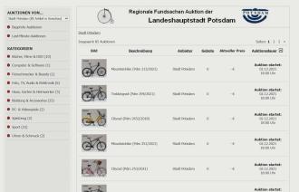 Online-Versteigerung in der Landeshauptstadt Potsdam (Screenshot)