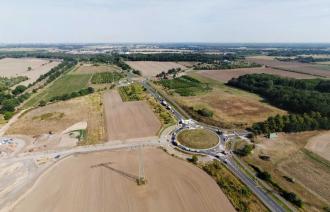Kreisverkehre an der B273.