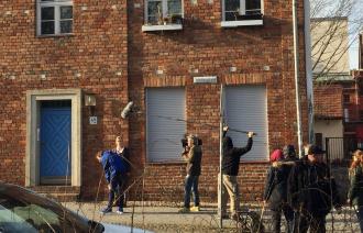 Bei den Dreharbeiten zur SOKO POTSDAM in der Gutenbergstraße im Holländischen Viertel.