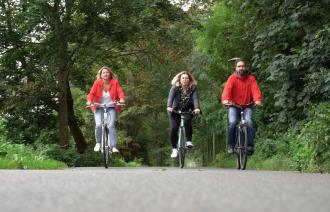 Mit dem Fahrrad unterwegs.