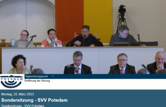 37. außerordentliche öffentlichen Sitzung der Stadtverordnetenversammlung vom 20.  März 2023