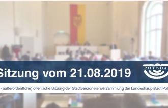 3. außerordentliche öffentliche Sitzung der Stadtverordnetenversammlung vom 21. August 2019