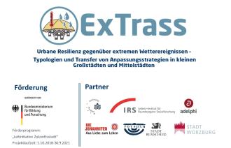 ExTrass: Logo, Förderer, Partner (eigene Zusammenstellung, www.uni-potsdam.de/extrass) 