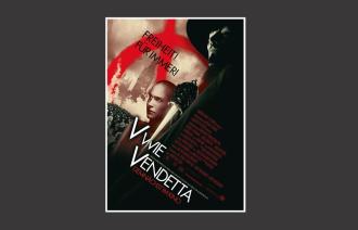 Das Bild zeigt das Plakat des Films "V wie Vendetta", mit freundlicher Genehmigung durch Studio Babelsberg.