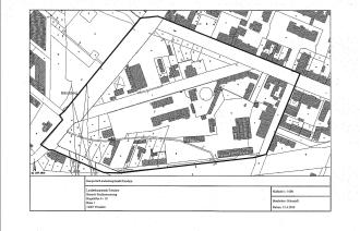Geltungsbereich des Gebiets der Vorbereitenden Untersuchungen "Glastmeisterstraße"