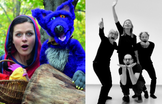 Foto: Rotkäppchen: Stefanie Bernhardt; Improtheater Petra Müller: Veronica Scholz