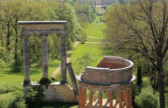Aussicht vom Normannischen Turm auf dem Ruinenberg, Foto:  Alisha Sojka, Lizenz: SPSG