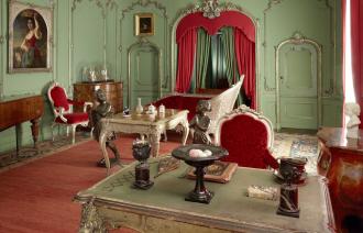 Damenflügel Schloss Sanssouci, Grünes Zimmer, Foto: Wolfgang Pfauder, Lizenz: SPSG
