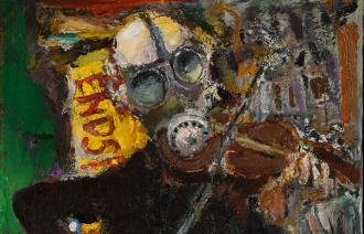 Bernhard Heisig - Schutzversuche mit Musik (Detail), Foto: artatberlin, Lizenz: (c)artatberlin