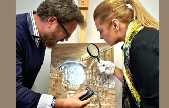 v.l. Oliver Max Wenske und Dr. Hendrikje Warmt , Foto: J. Felsberg, Lizenz: Potsdam Museum