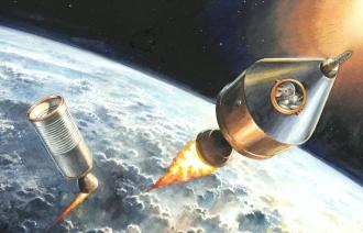 Armstrong - Maus im Mond, Foto: Stiftung Planetarium Berlin/Nord-Süd-Verlag, Lizenz: Stiftung Planetarium Berlin/Nord-Süd-Verlag