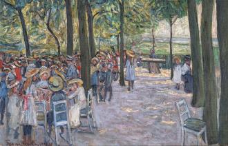 Theo von Brockhusen, Schulausflug, 1908, Privatbesitz (Ausschnitt), Foto: Michael Lüder Theo von Brockhusen, Schulausflug, 1908, Privatbesitz (Ausschnitt), Foto: Michael Lüder