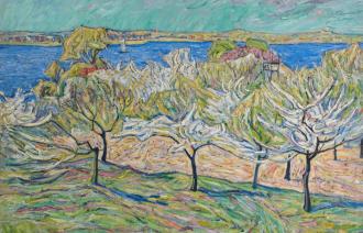 Theo von Brockhusen, Blühende Bäume, um 1915, Privatbesitz (Ausschnitt), Foto: Lea Gryze