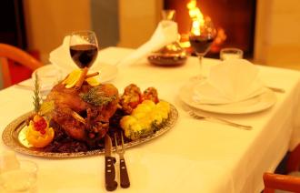 Martins-Gans-Essen, Foto: INSELHOTEL Potsdam, Lizenz: INSELHOTEL Potsdam Martins-Gans-Essen, Foto: INSELHOTEL Potsdam, Lizenz: INSELHOTEL Potsdam