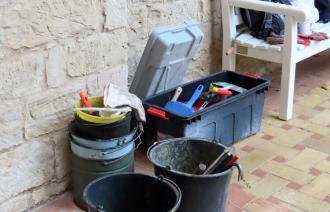 Herbstputz, Foto: Marian Kalmbach, Lizenz: © SPSG/FVP