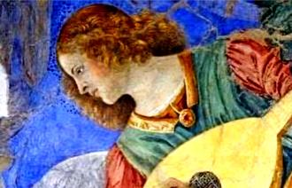 Melozzo da Forlì: Musizierende Engel,  Kirche der Heiligen Apostel, um 1475, Rom, Foto: Katrin Seifert, Lizenz: Katrin Seifert Melozzo da Forlì: Musizierende Engel,  Kirche der Heiligen Apostel, um 1475, Rom, Foto: Katrin Seifert, Lizenz: Katrin Seifert