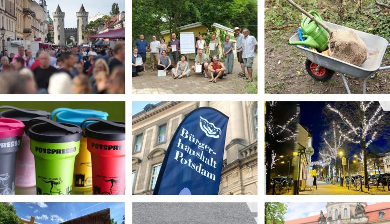 Bilder-Collage vom Bürgerhaushalt 2020/21