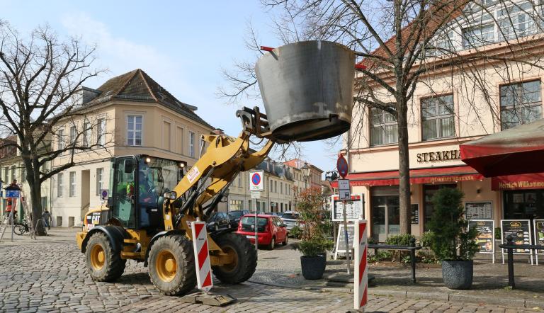 Umgestaltung der Dortustraße im März 2024 Umgestaltung der Dortustraße im März 2024
