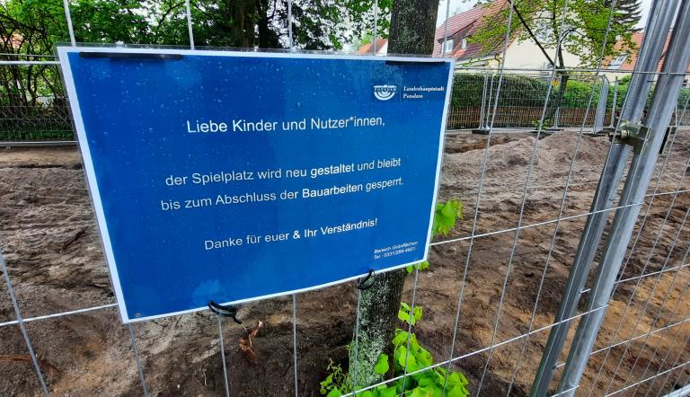 Spielplatz Scheffelstraße in Babelsberg wird erneuert