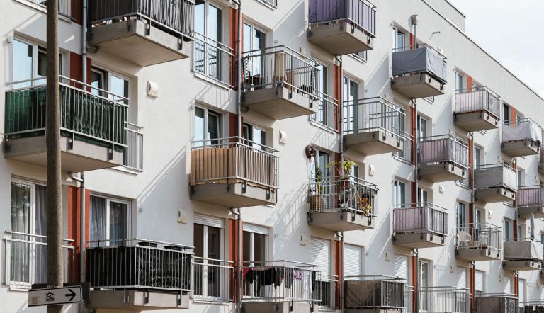 Ein Wohnblock im Stadtteil Am Stern