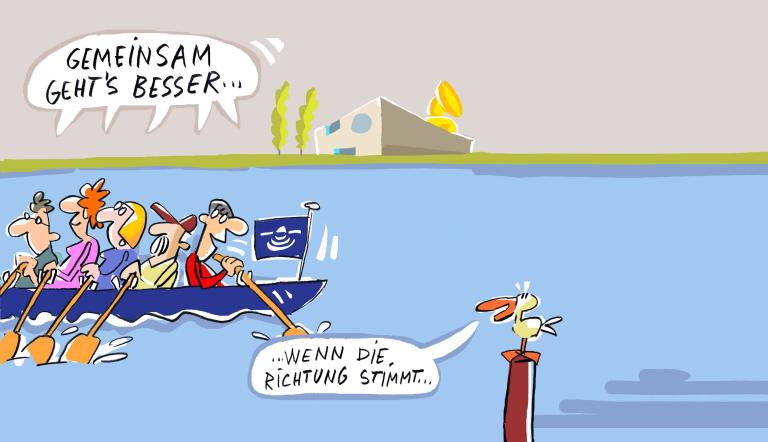 VHS-Ausstellung 2024, Gemeinsam, Grafik: Jörg Hafemeister