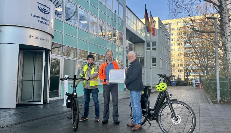 Die Landeshauptstadt Potsdam erhält Gold-Zertifikat als „Fahrradfreundlicher Arbeitgeber“