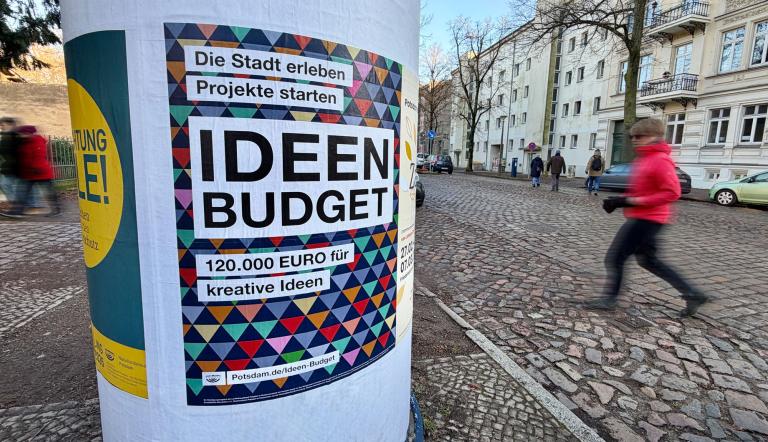Plakat für das Potsdamer Ideen-Budget 2026