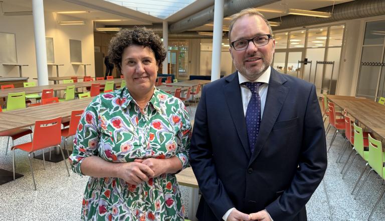 Brigitte Meier und Dr. Christian Unzicker, 2. Geschäftsführung im Klinikum Ernst von Bergmann 