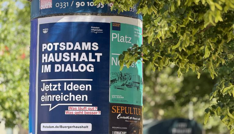 Plakat Ideensammlung Bürgerhaushalt