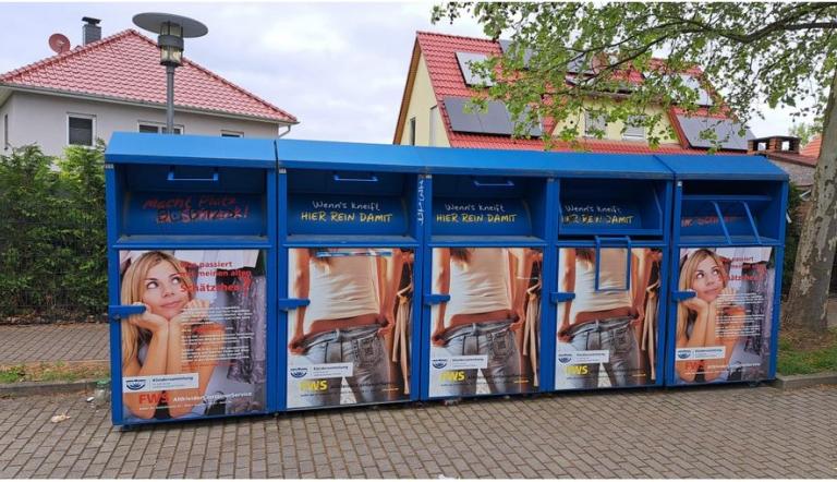 Kleidercontainer für Alttextilien