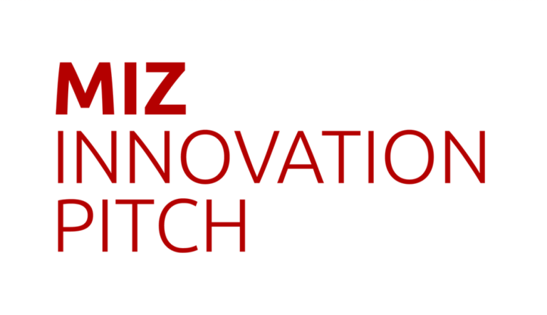 Logo des MIZ und das Schlagwort 'Innovation Pitch'
