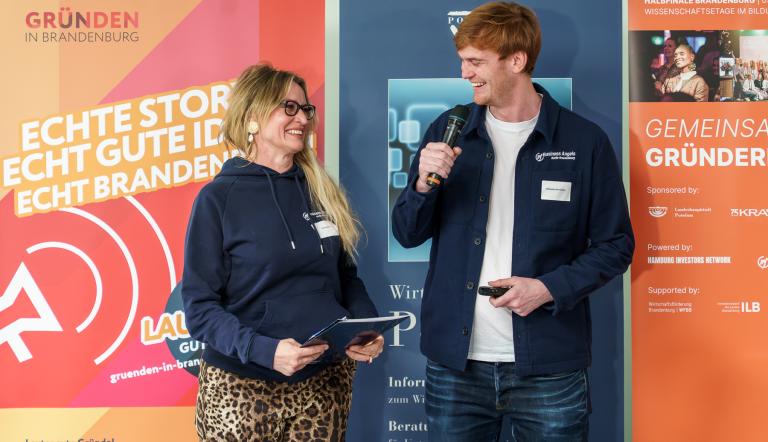 Eve Büchner und Sebastian Schwenke beim Female StartAperitivo - Brandenburger Halbfinale 2025
