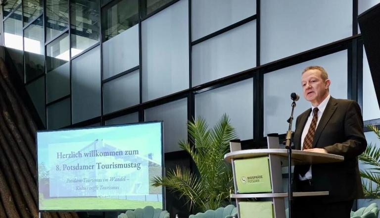 Torsten Wiegel auf dem 8. Potsdamer Tourismustag in der Biosphäre