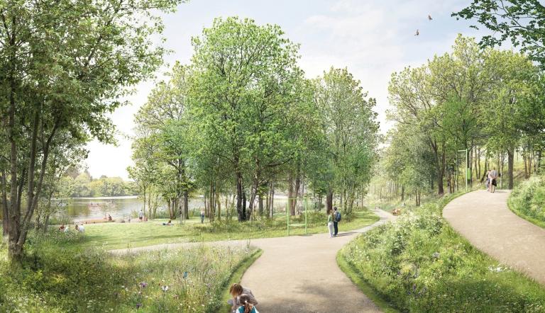 Visualisierung Perspektive Realisierungswettbewerb Griebnitzsee Platz 3