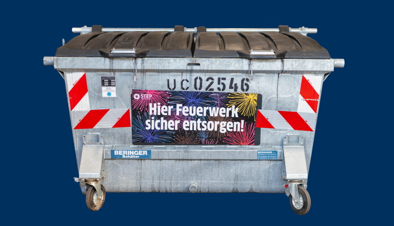 Feuerfeste Container für Böller